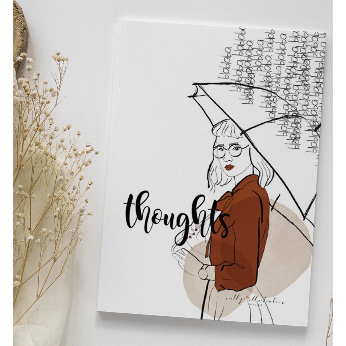 nathys_illustration - Notizbuch "thoughts" 