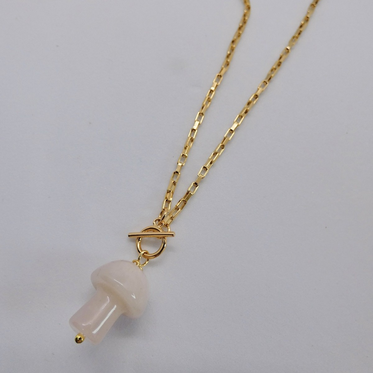 Valerie Chic - Rosenquarz Pilz Vintage Kette 