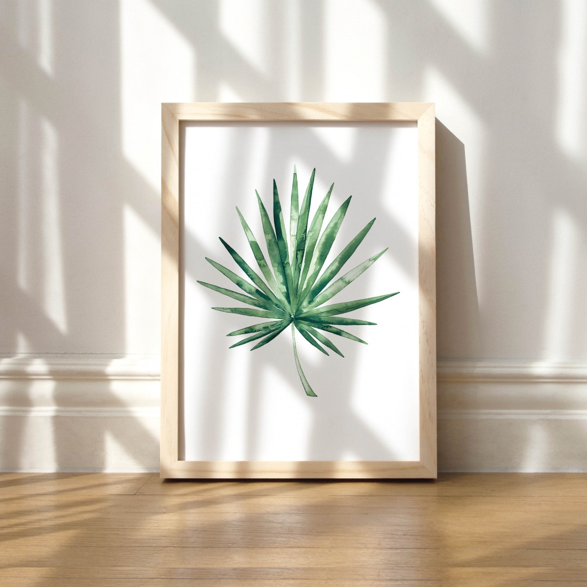 Paperlandscape | Aquarell Kunstdruck "Fächerpalme" | Pflanze | Palmblatt | verschiedene Größen