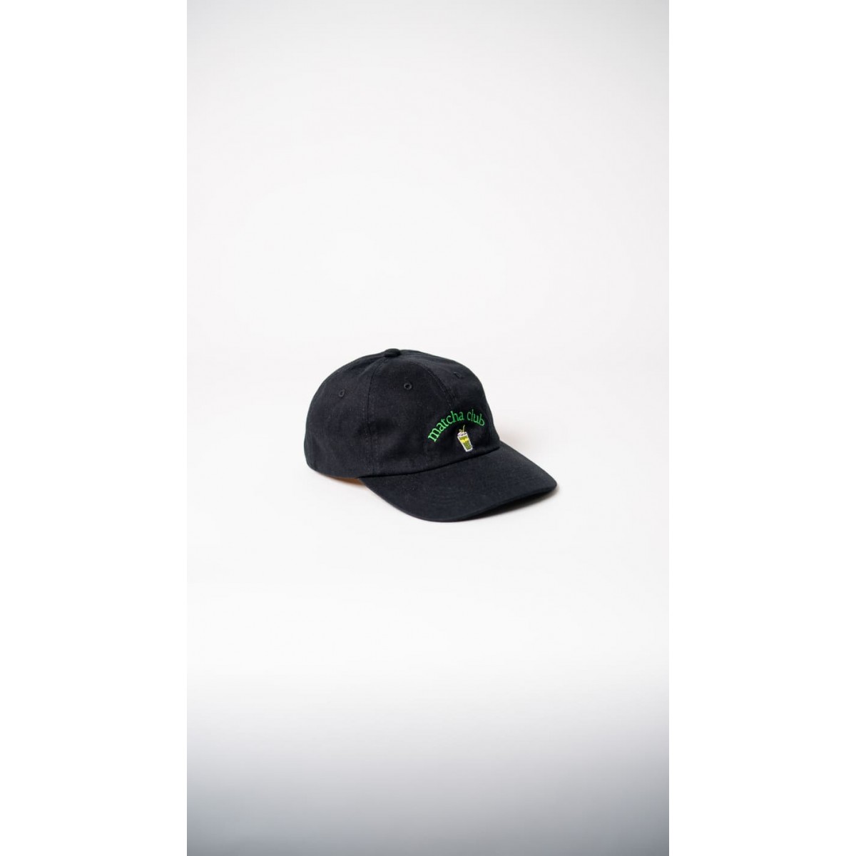Matcha Club Premium Dad Cap - black & green - arrel