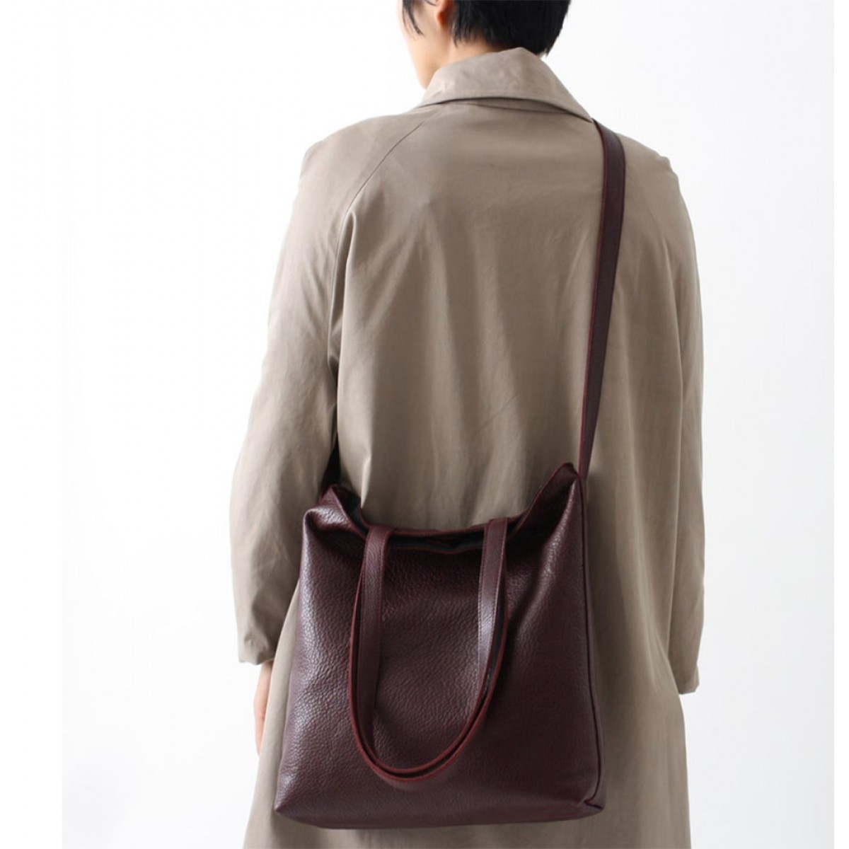 alexbender Multifunktionale Tasche echt Leder Bordeaux