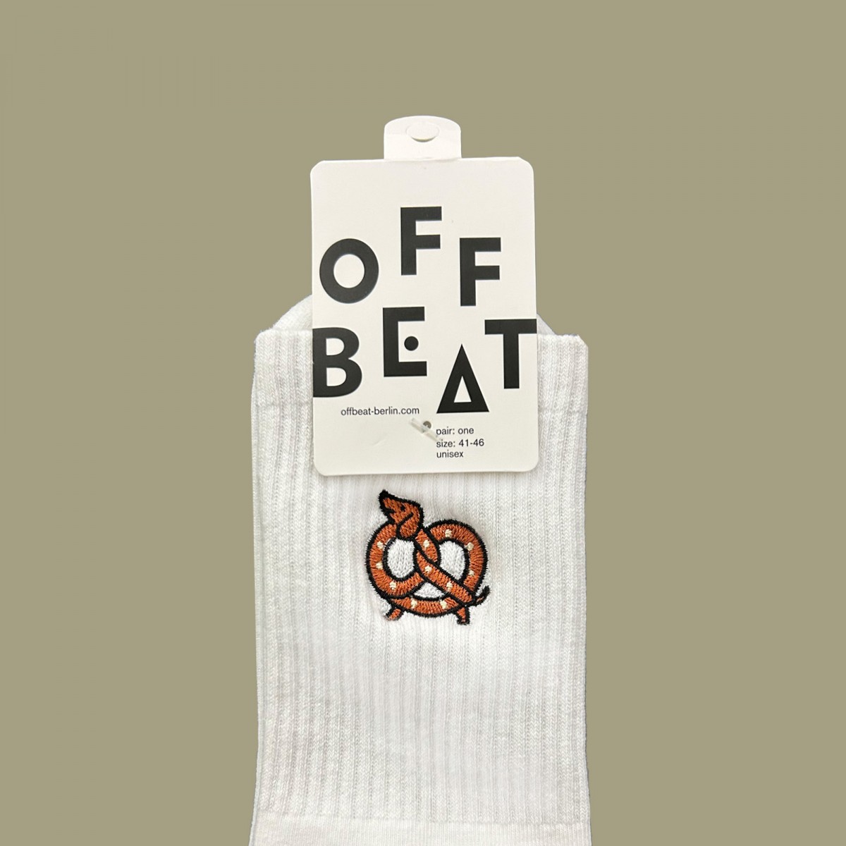 Bestickt Brezel-Dackel Socken von Offbeat