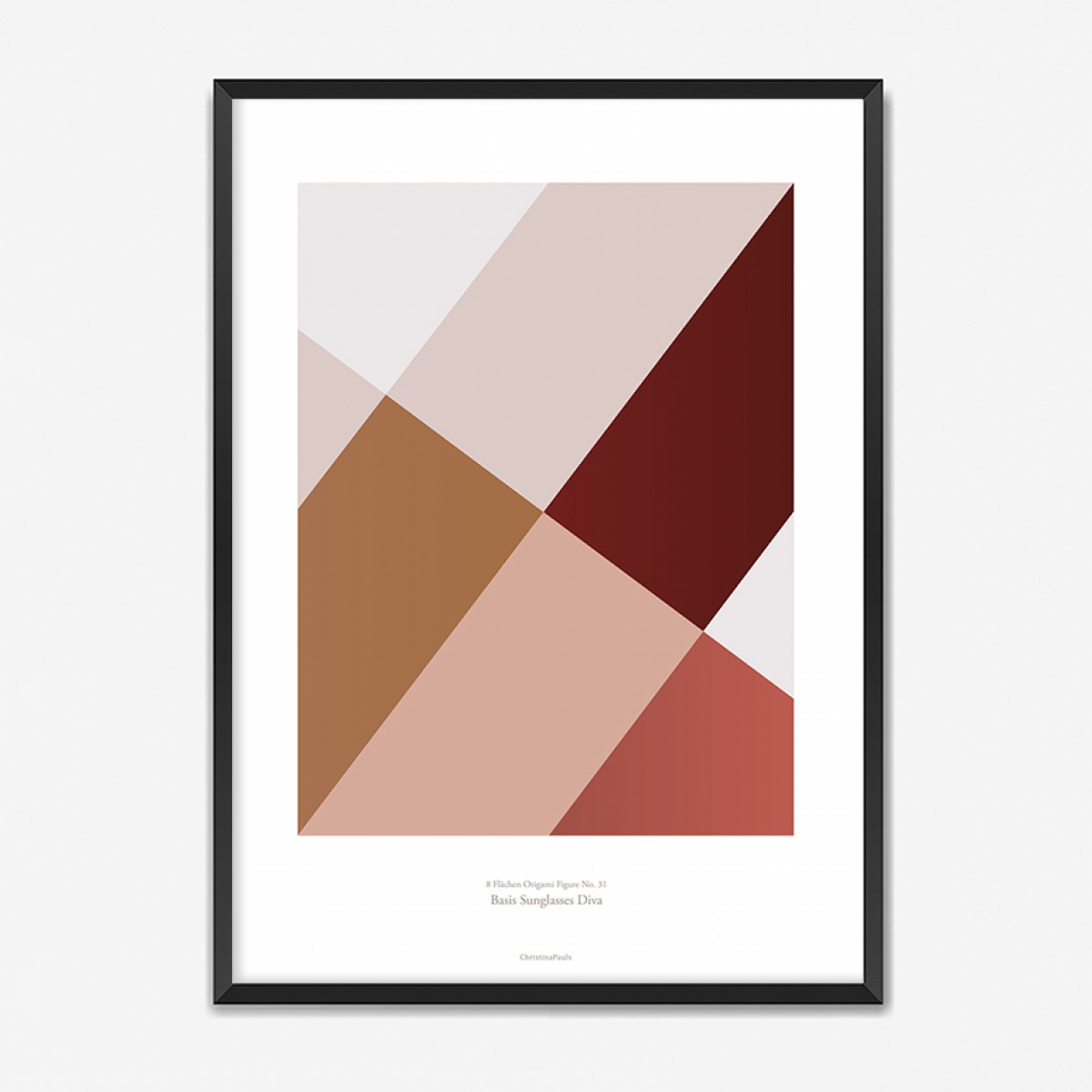 Origami Poster Sunglasses Diva, Rot