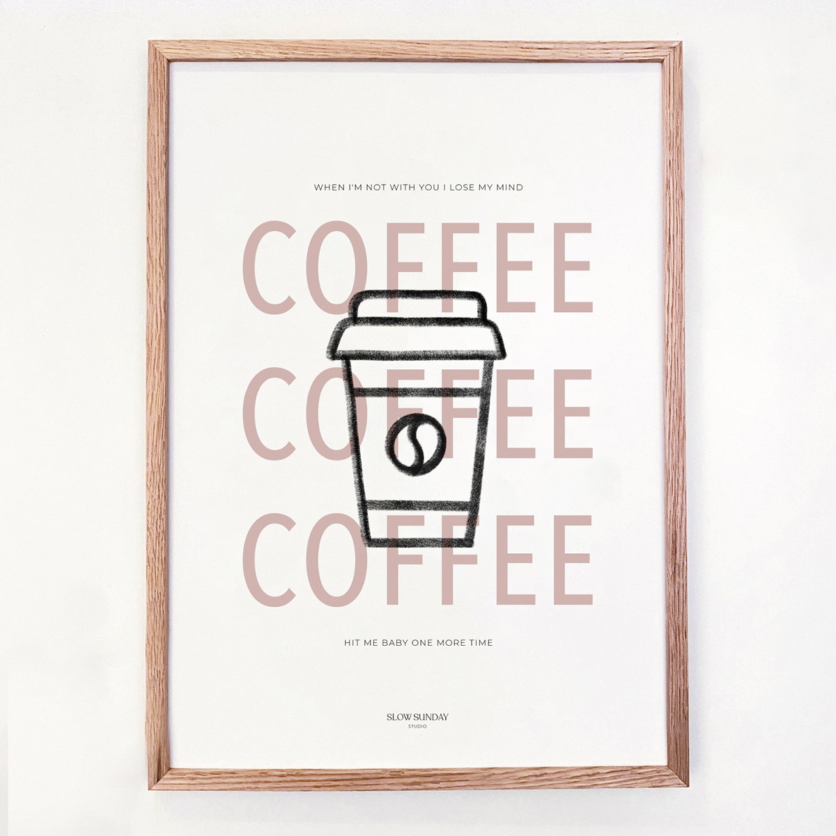 Coffee Lover Poster A3 – Modernes Kaffee Poster & Typografie Kunstdruck, Küchenposter für die coffee corner, Geschenke für Kaffeeliebhaber | Slow Sunday Studio