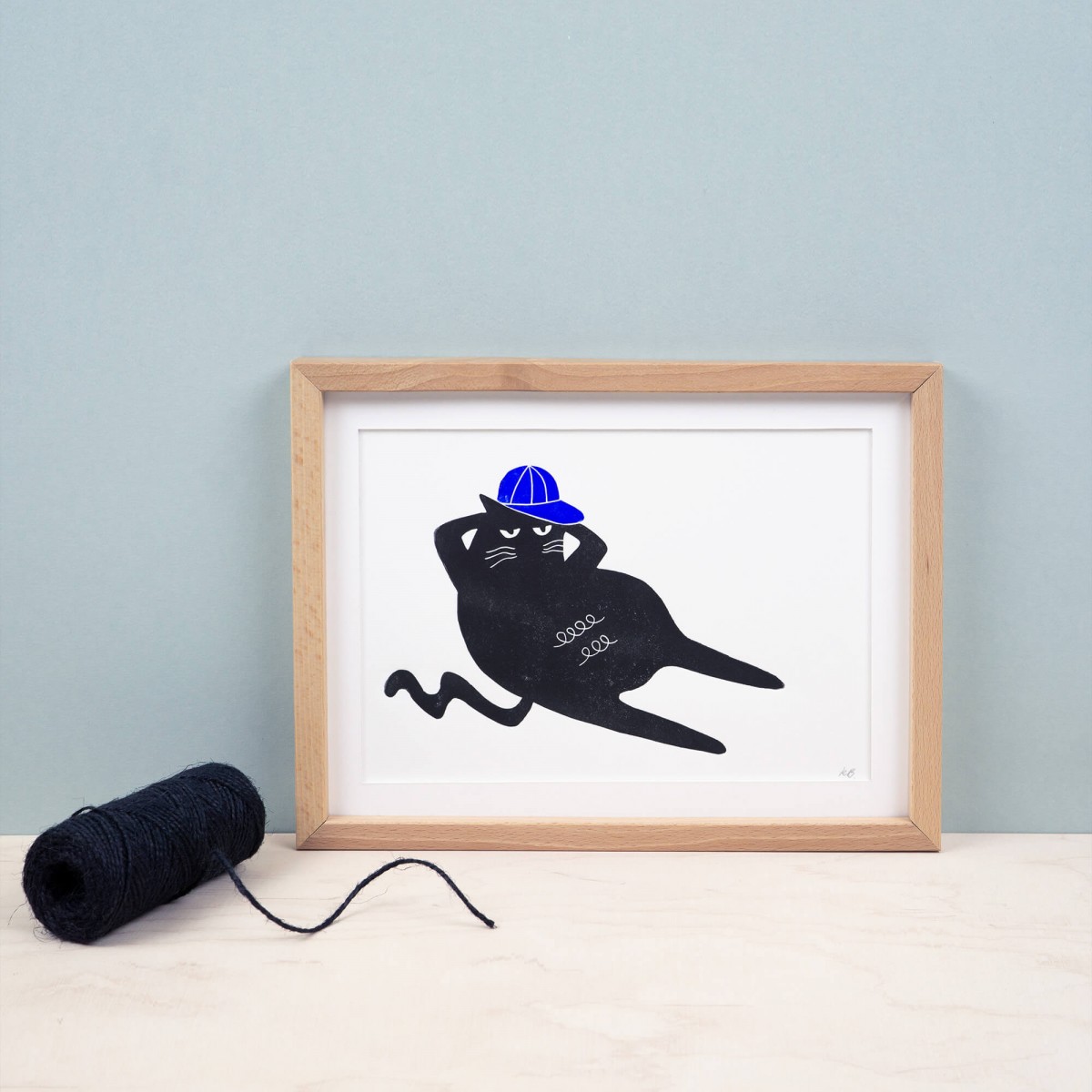 Linoldruck »Cool cat« (21x15cm) / fidu—fine paper goods