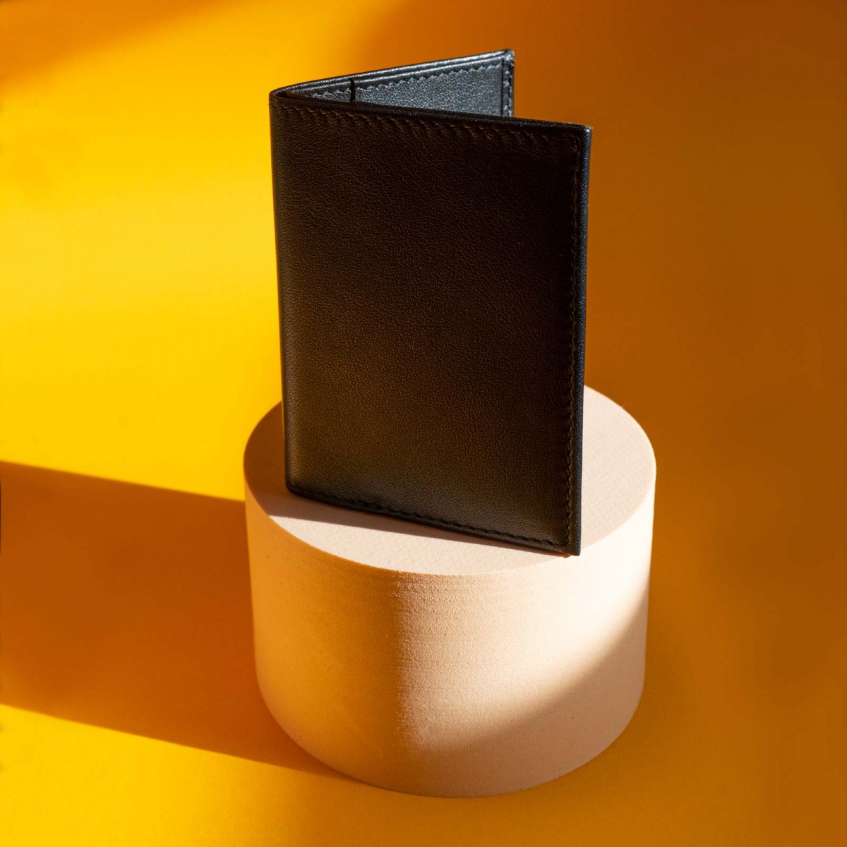 Mini Geldbörse Schwarz – aus Premium Nappaleder