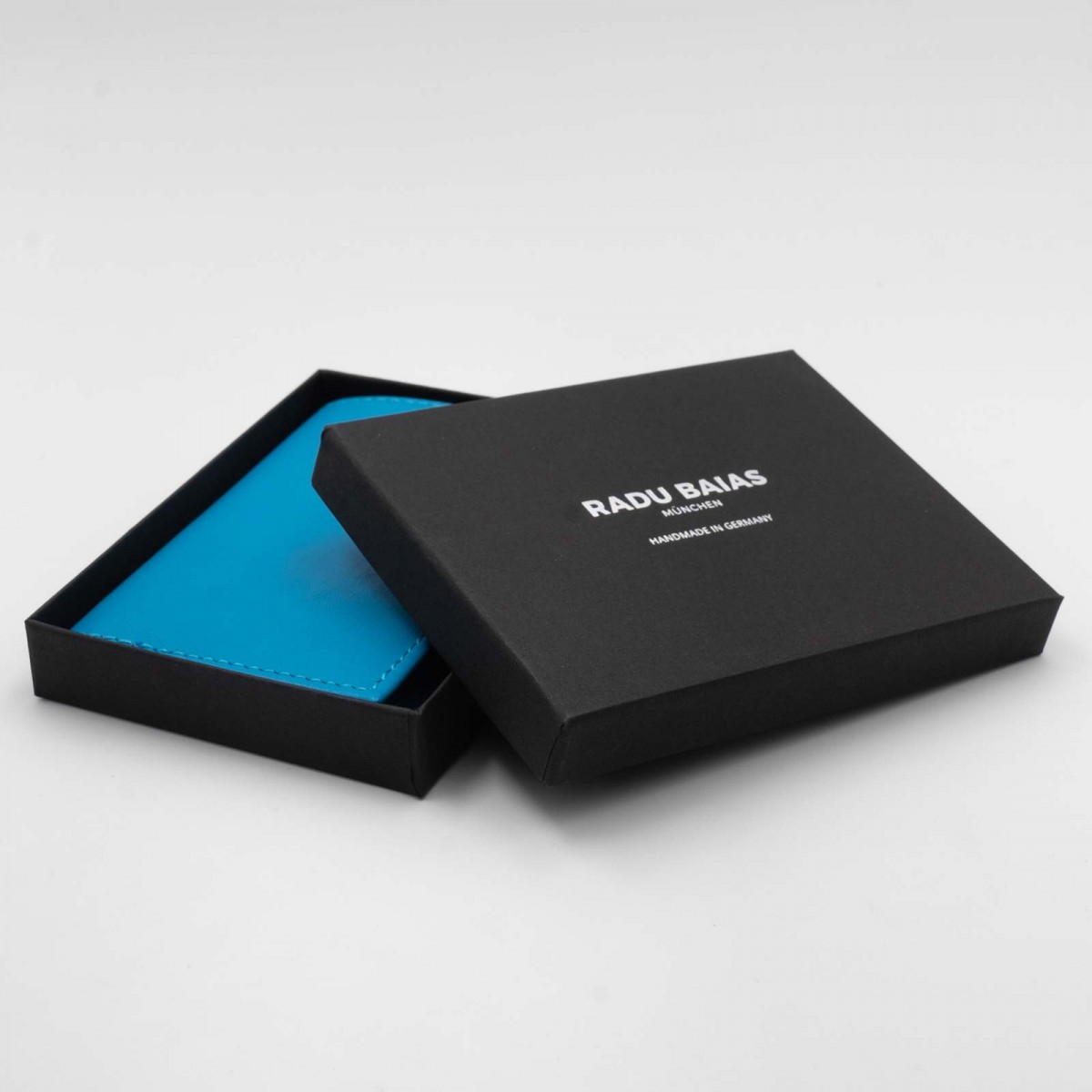 Mini Geldbörse Blau – aus Premium Nappaleder