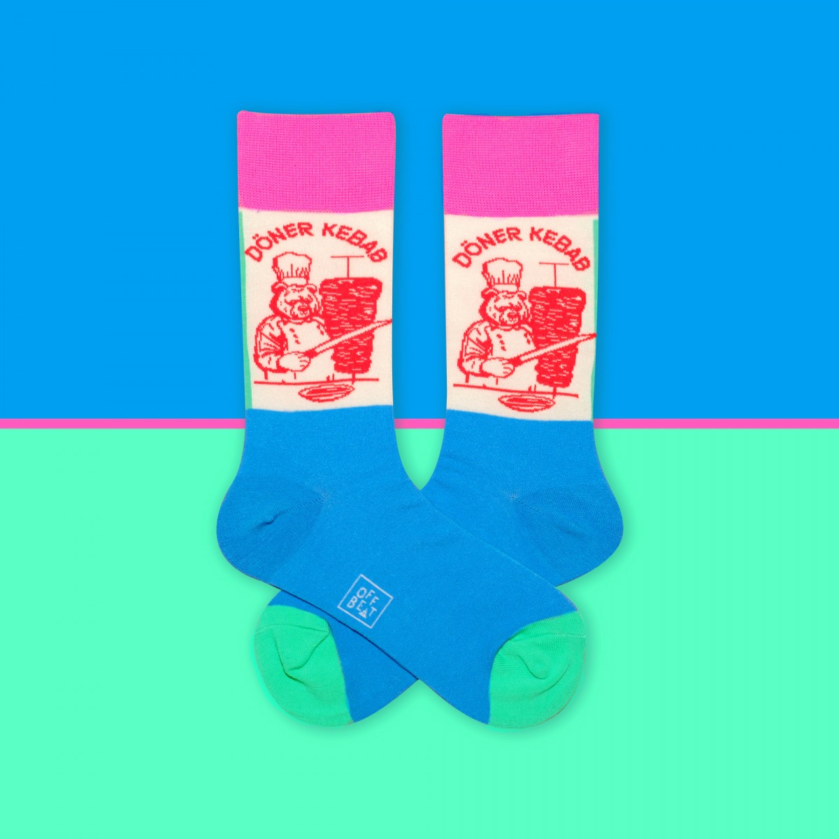 Berlin Bear Is Making Kebab Socken von Offbeat