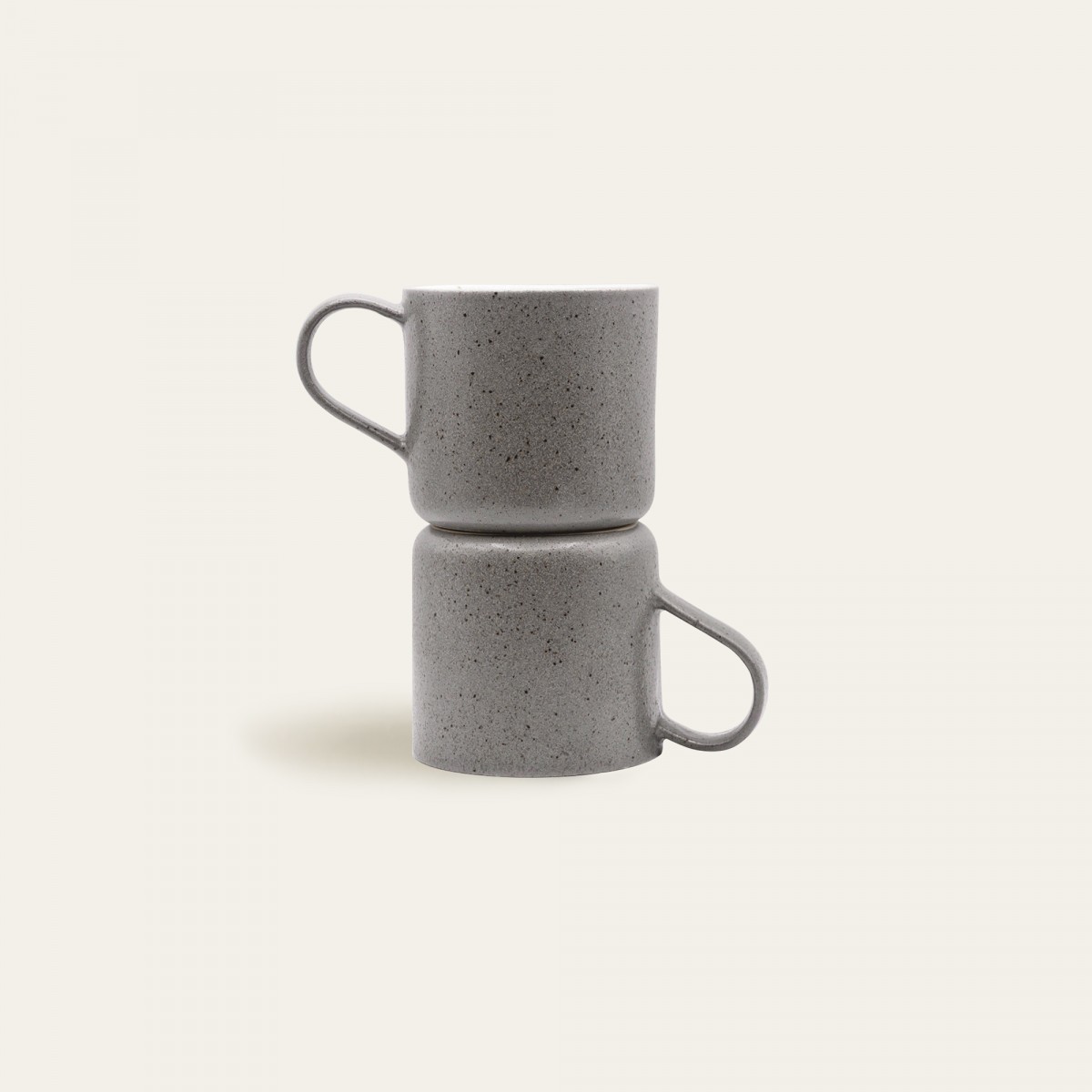 Handgemachte Steingut Tasse Ddoria - Granit Grau - EDDA stoneware
