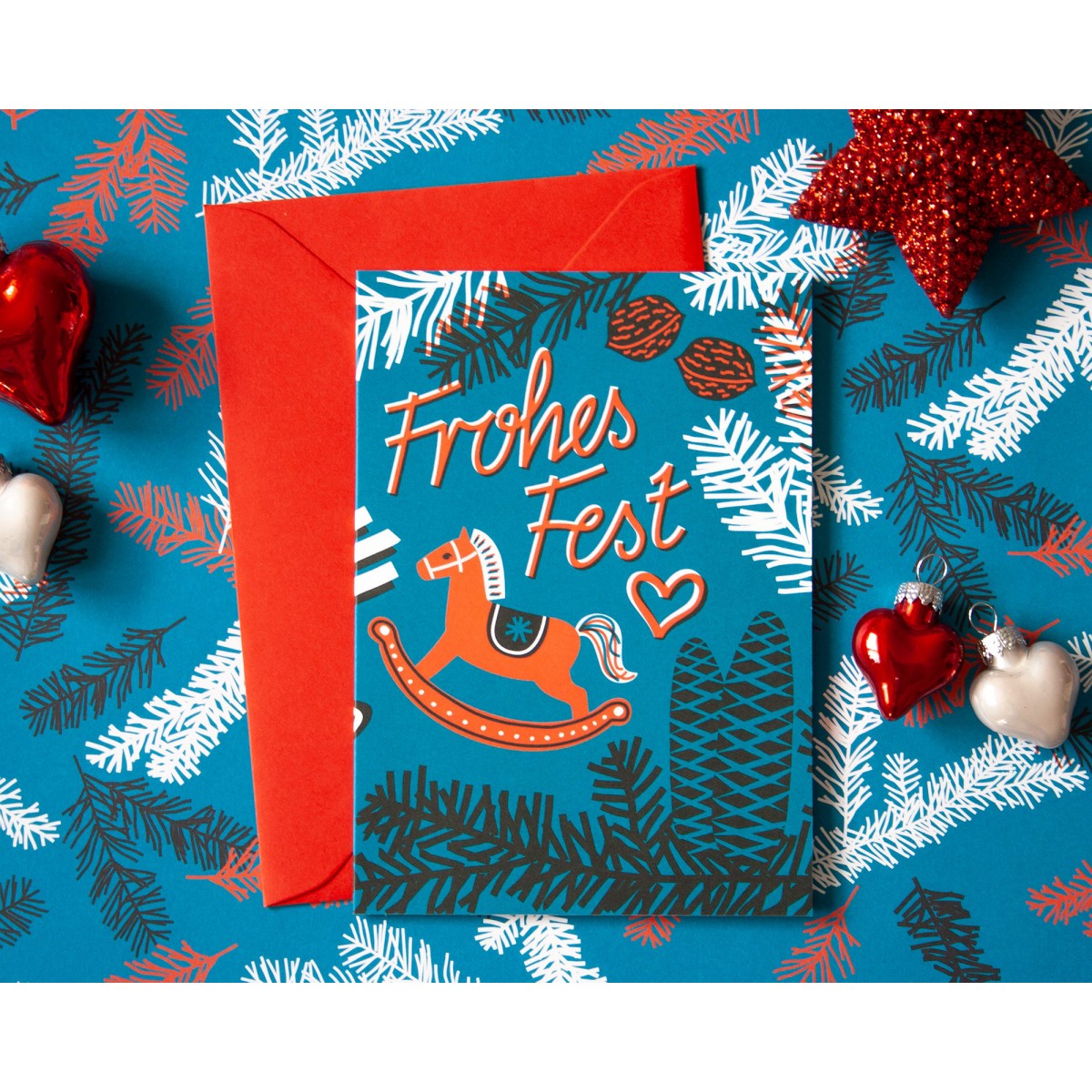 3er Set Weihnachtskarten »Frohes Fest« // Papaya paper products