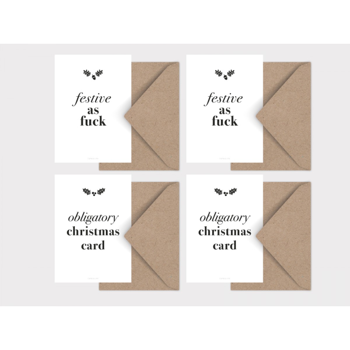 typealive / Weihnachtskarten 4er Set / Festive