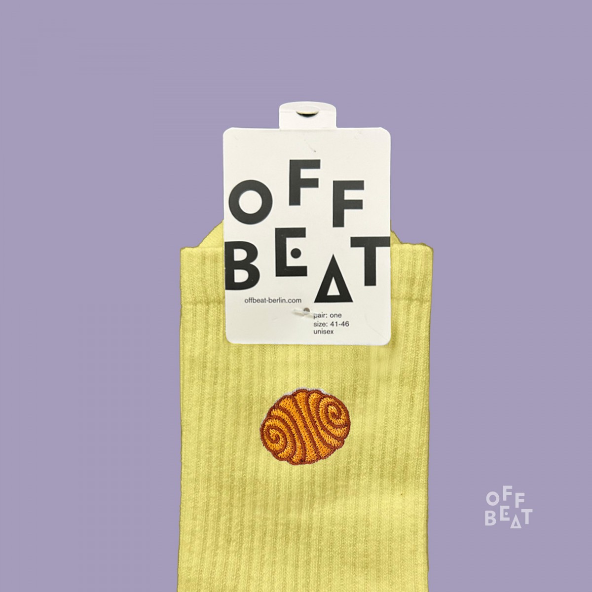 Bestickt Franzbrötchen Socken von Offbeat