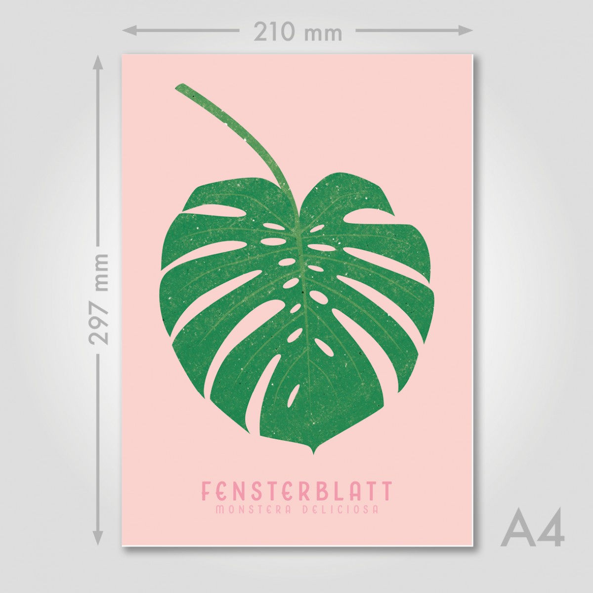 Hey Urban Monkey - A4 Poster - „Fensterblatt“