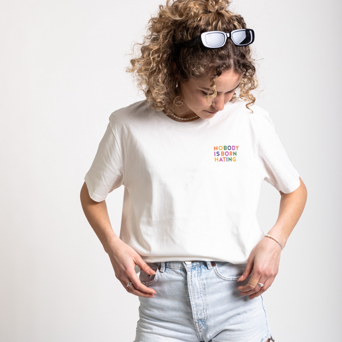 T-Shirt No Hate / Lavendel Rainbow