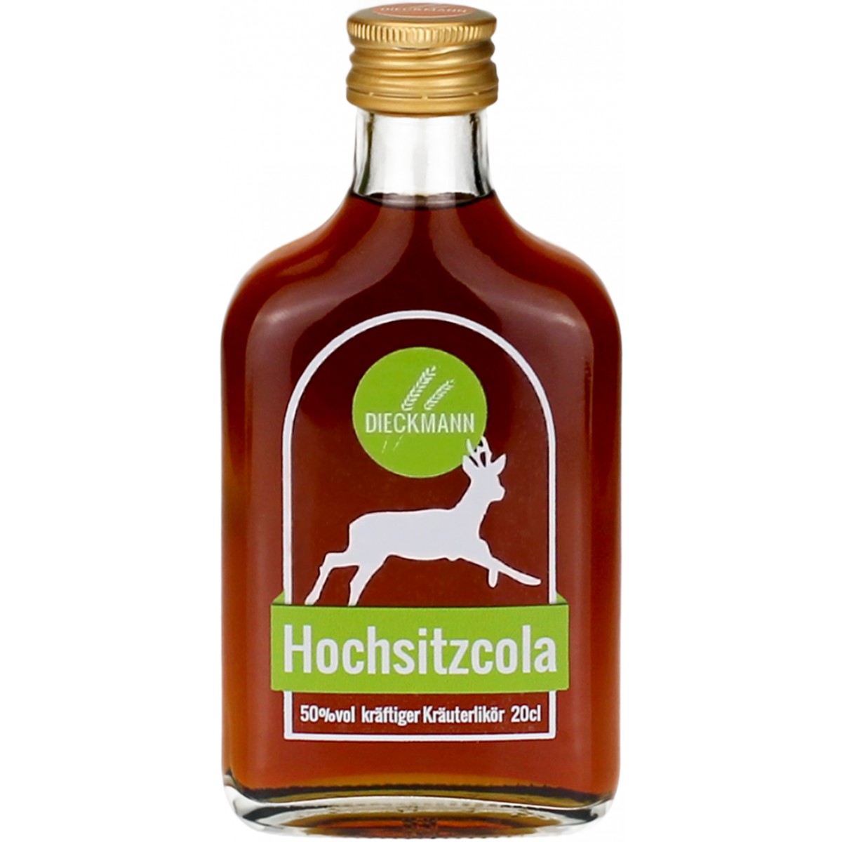 Weizenbrennerei & Likörmanufaktur Dieckmann Hochsitzcola Kräuterlikör LIKÖR 50%vol., 0,2l
