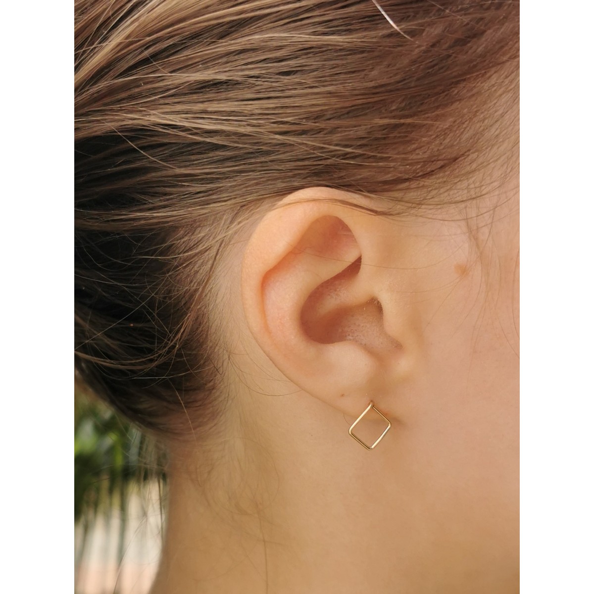Quadrat Ohrstecker - in Sterling Silber und (Rosé) Gold Filled - KIZZU Schmuck