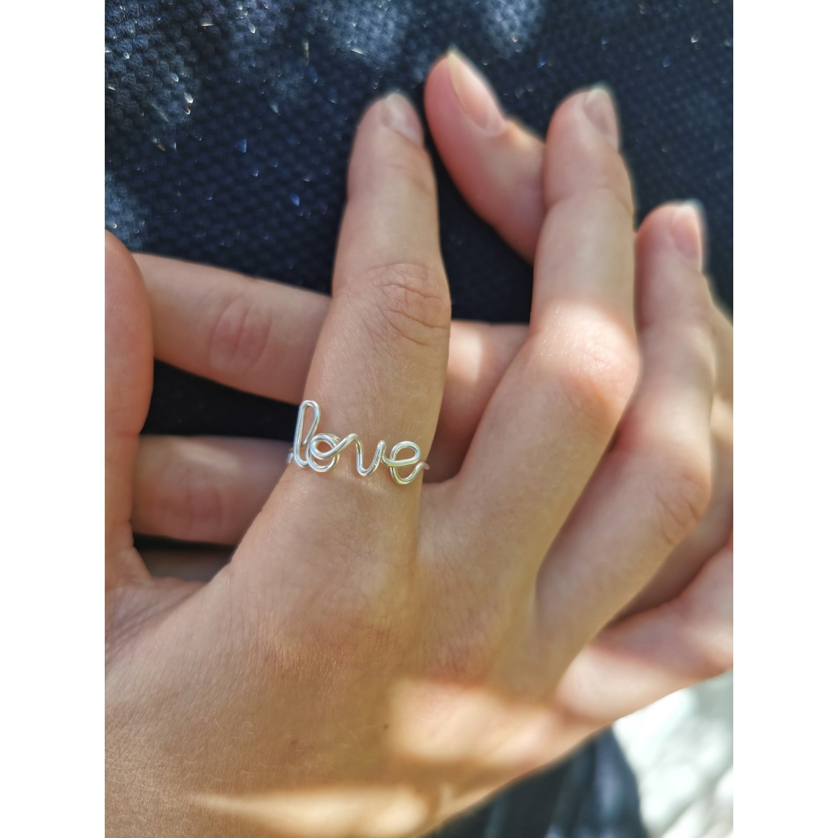 'love' Ring, größenverstellbar - in Sterling Silber und (Rosé) Gold Filled - KIZZU Schmuck