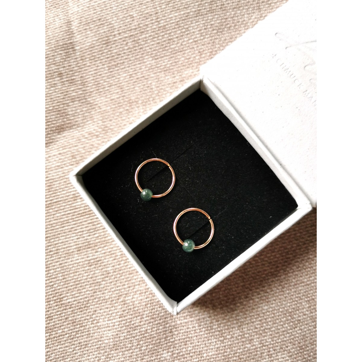 Schmuckset in Roségold mit grünem Kyanit I zeitlose Eleganz I Schmuck für jeden Tag I KIZZU Schmuck Manufaktur 
