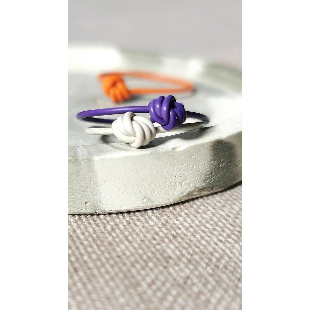 Orange macht glücklich – Statement-Ring aus Kabelresten I KIZZU Schmuck Manufaktur