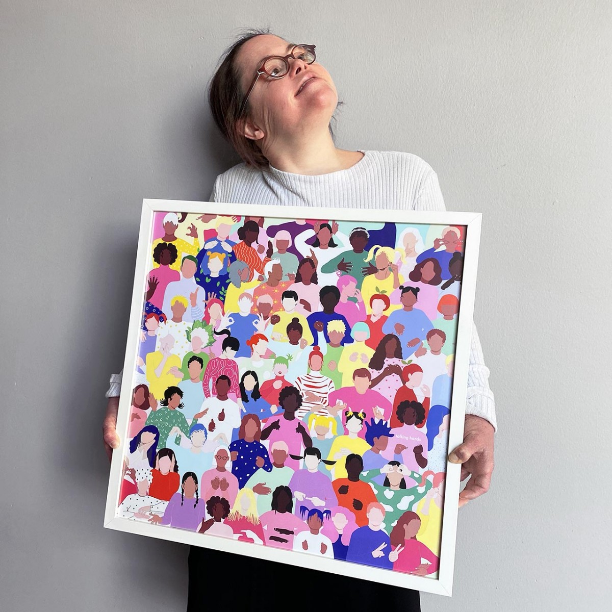 talking hands flipbooks – Poster "Sign Bright"