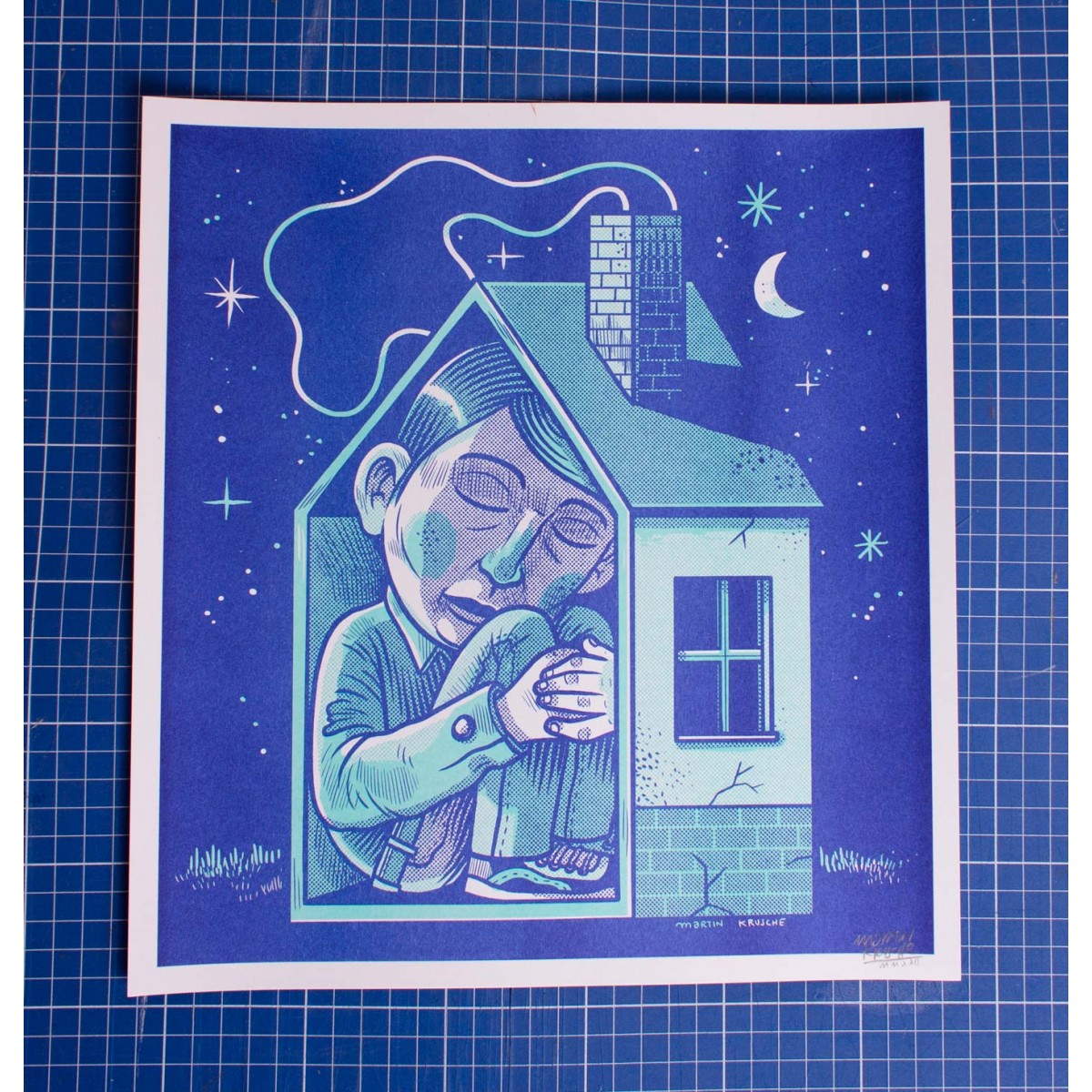 Martin Krusche - Risographie »Isolation« 29,7x32cm