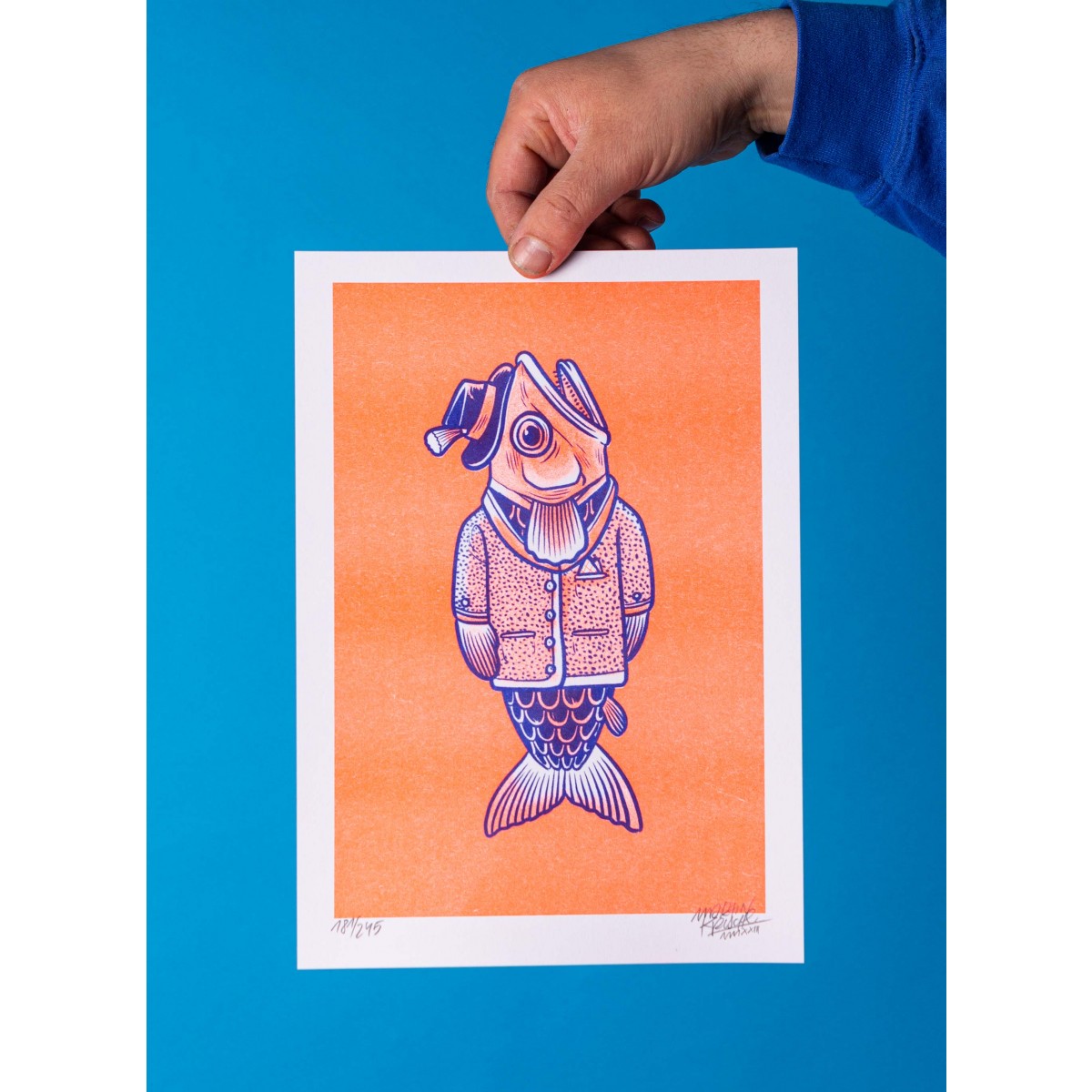 Martin Krusche - Risographie »Jankerfisch« 21x29,7cm