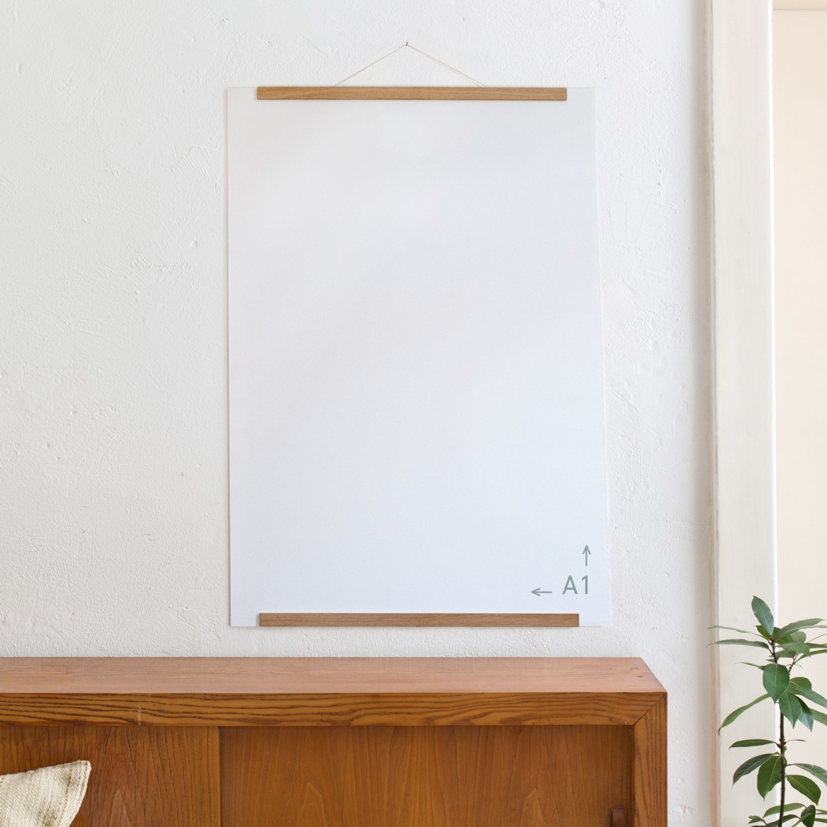 Die Magnetische Poster- und Bilderleiste Eiche 50 cm