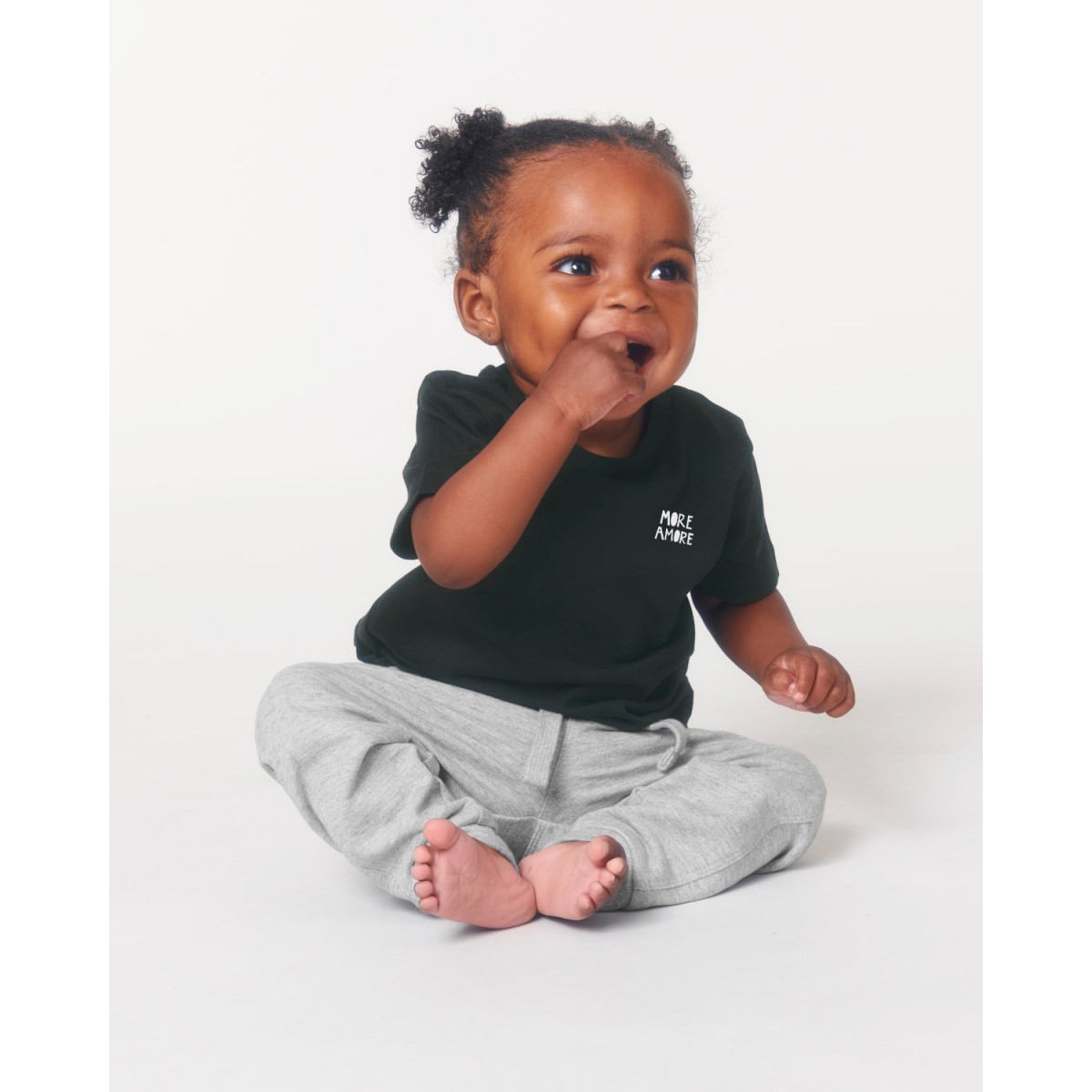 Love is the new black - MORE AMORE Baby - Shirt black 
