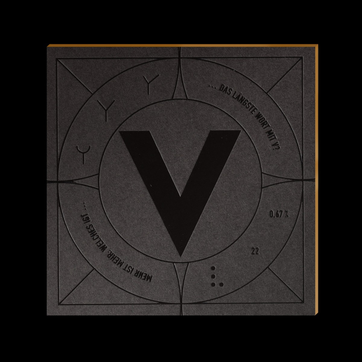 Untersetzer Letterdeckel Black Edition