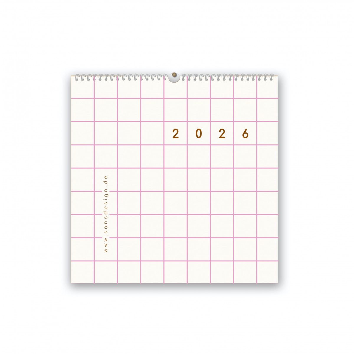 Kalender 2026, rose - SANS.