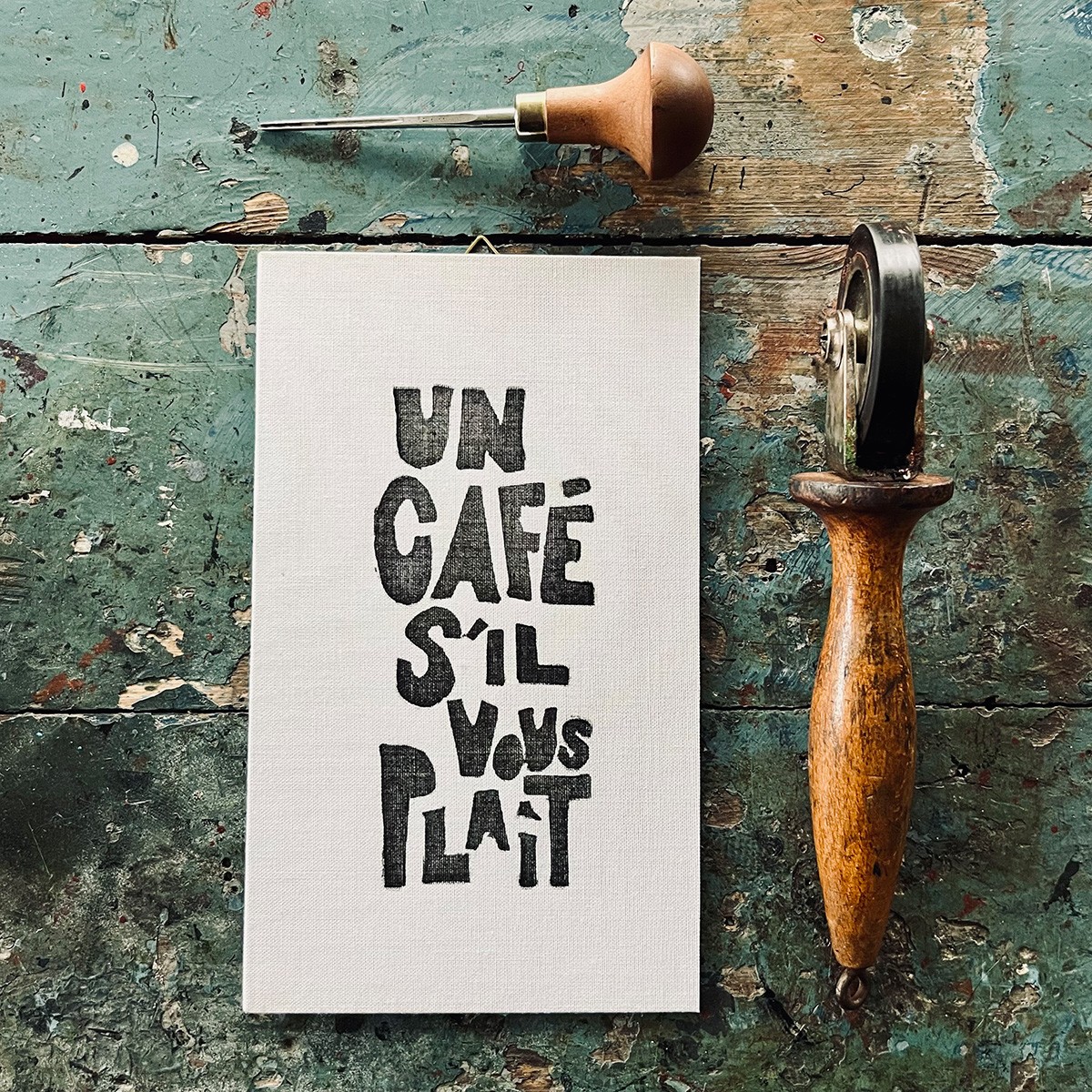 Un café s’il vous plaÎt
Linoldruck von papelami