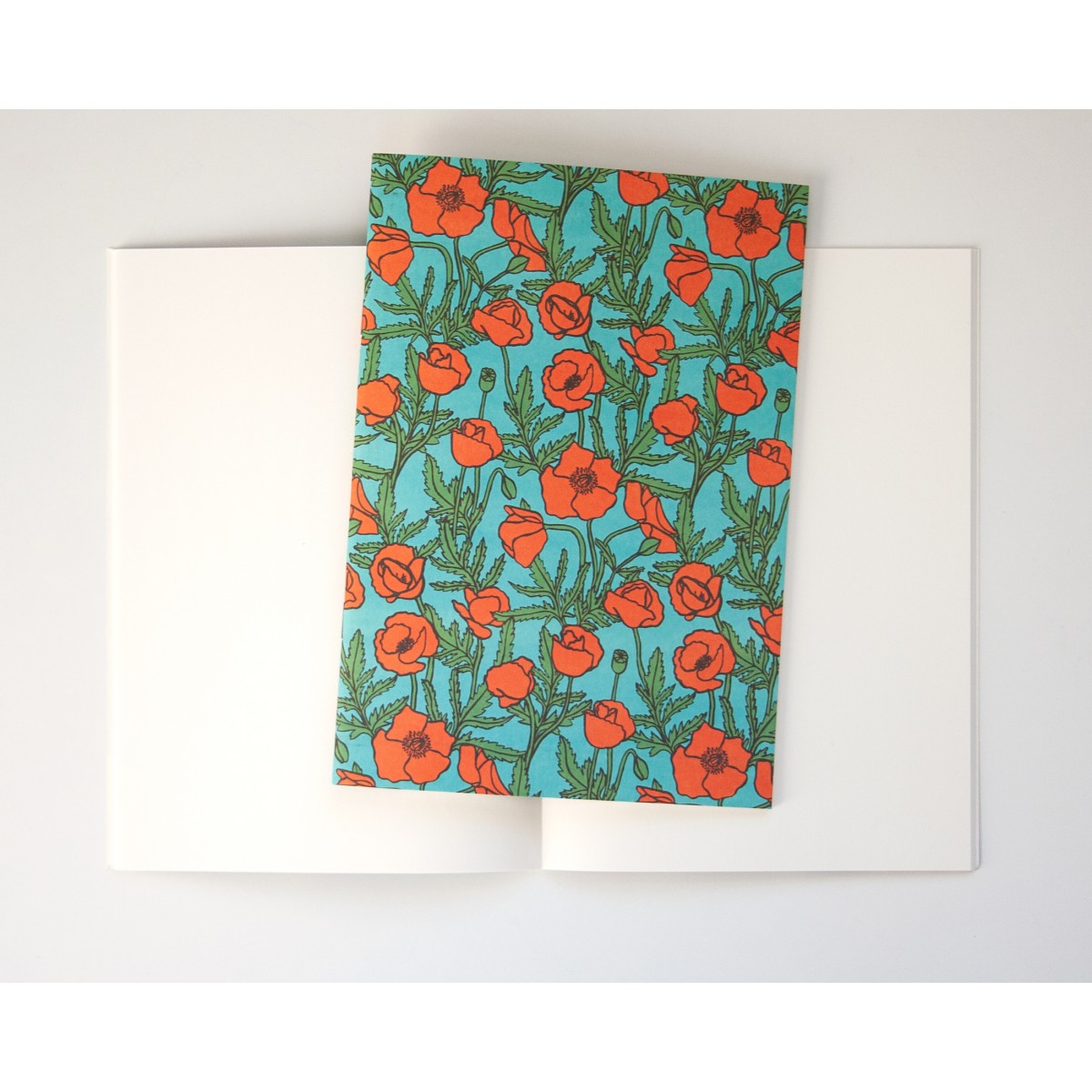 2er Set Notizhefte mit Mohnblumen // Papaya paper products