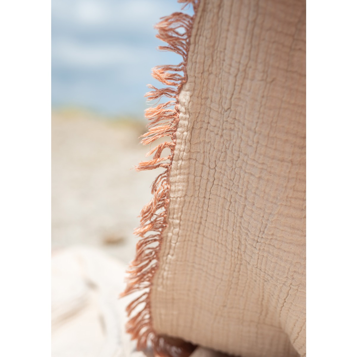 Yolunda Musselin Tagesdecke Bio-Baumwolle terracotta