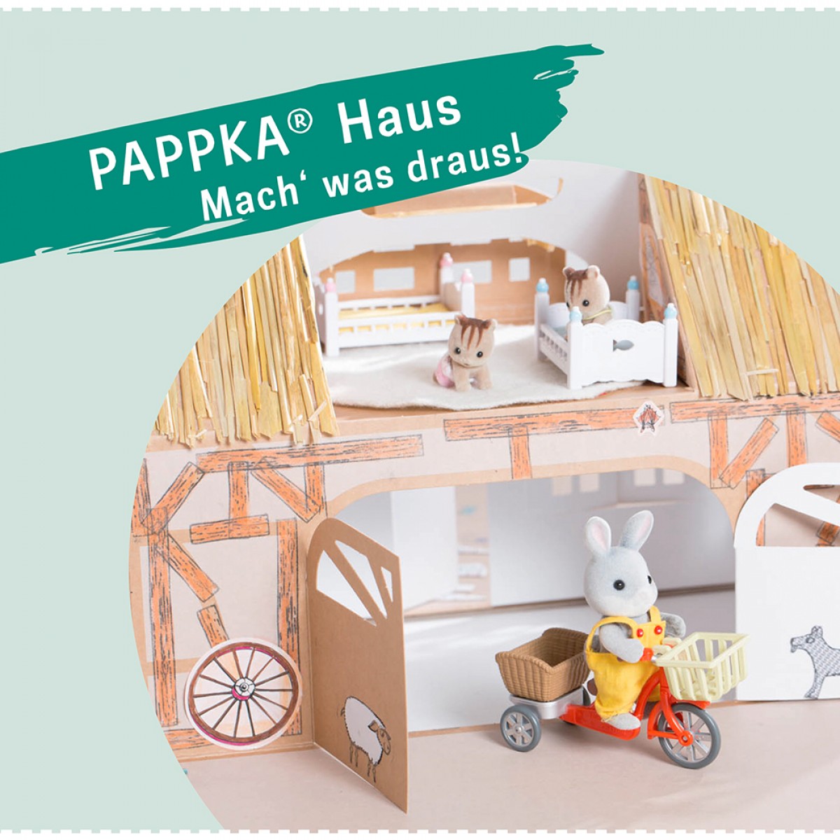 PAPPKA® Haus. Mach' was draus. Faltbares Spielhaus für mehr Kreativität und Platz im Kinderzimmer – natürlich aus stabilem Karton