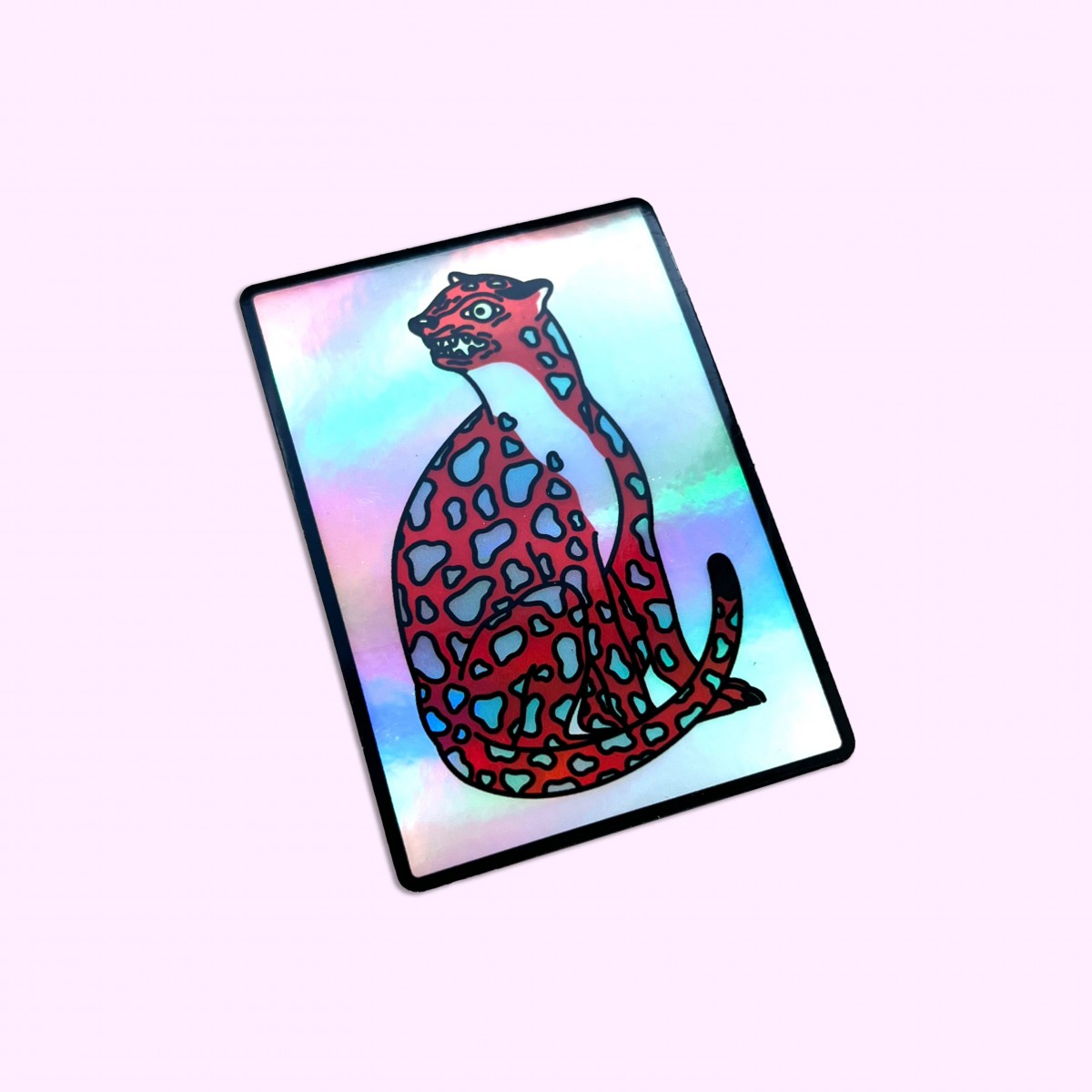 The Naughty District - Holographischer Sticker »Ein bunter Leopard«
