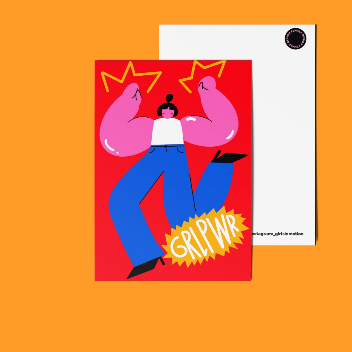 Girls in Motion GRL PWR Postkarte A6