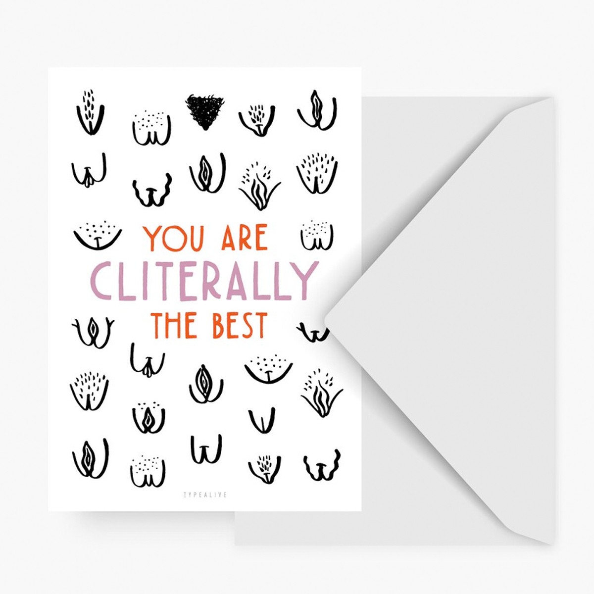 typealive / Postkarten 4er Set / Cliterally
