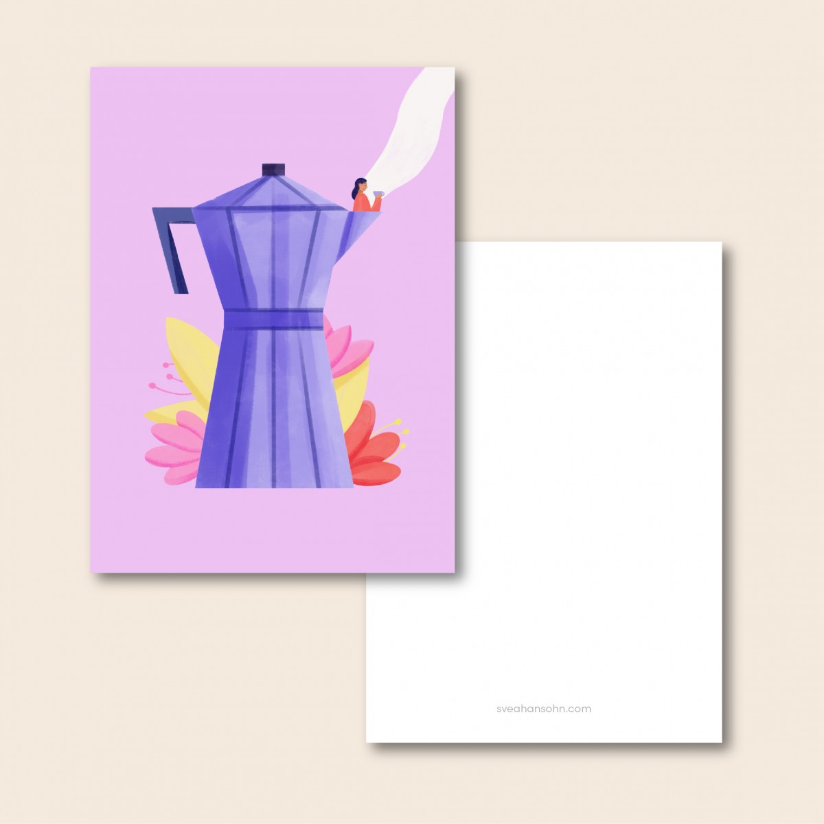 Coffee Postcards / 3er Set A6 Postkarten / Svea Hansohn Illustration