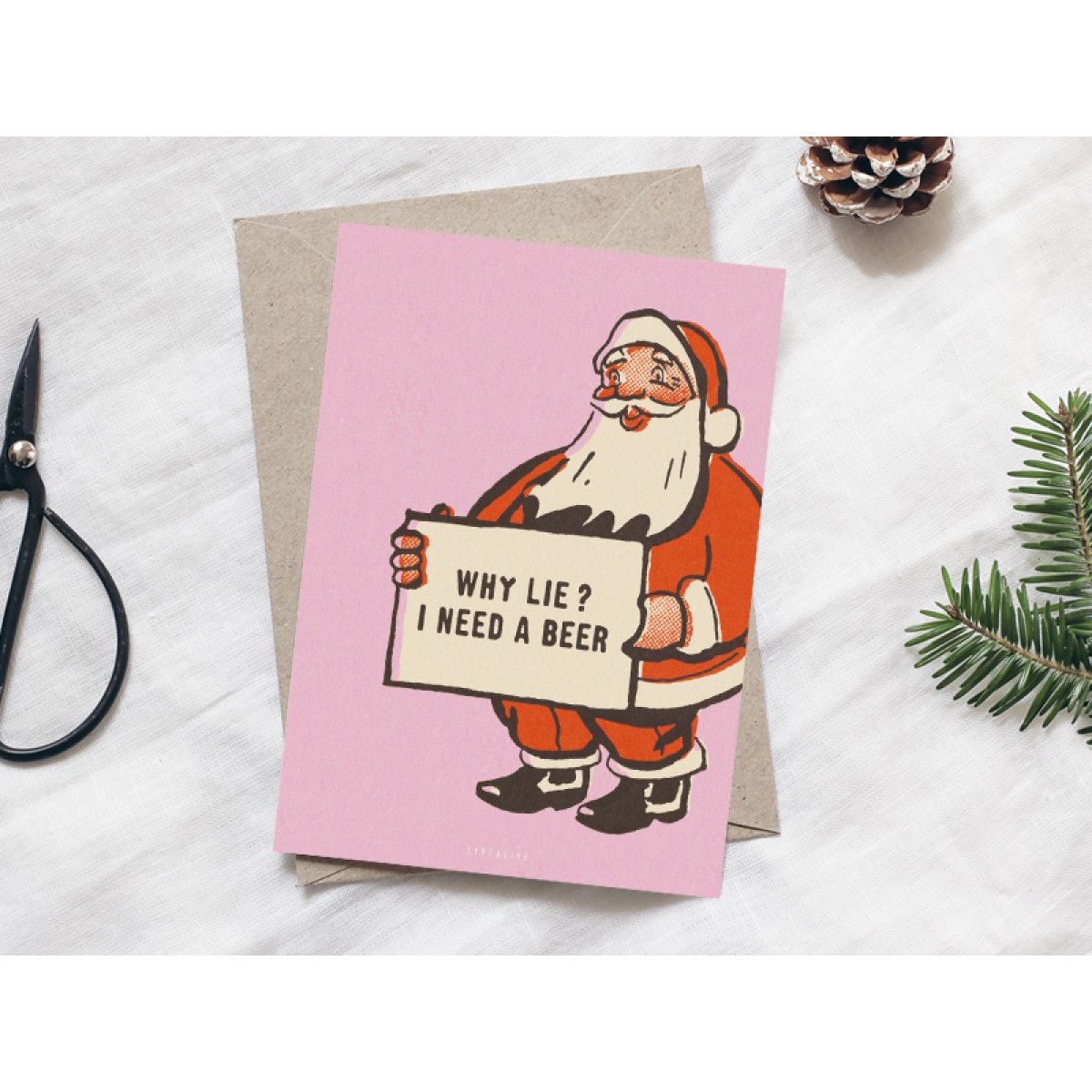 typealive / Retro-Weihnachtskarten 4er Set / Retro Christmas