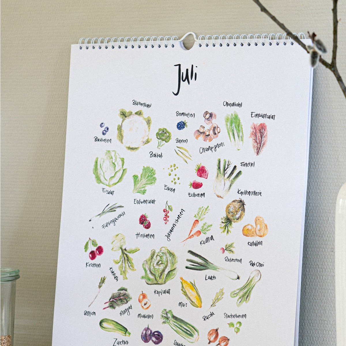 Studio Rotstich Saisonkalender Gemüse & Obst A3 & A5