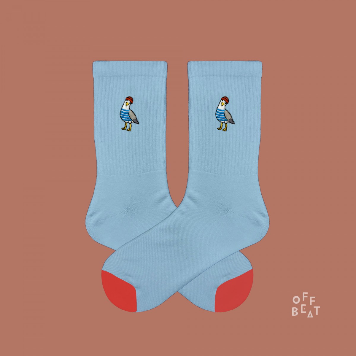Bestickt Seagull Socken von Offbeat