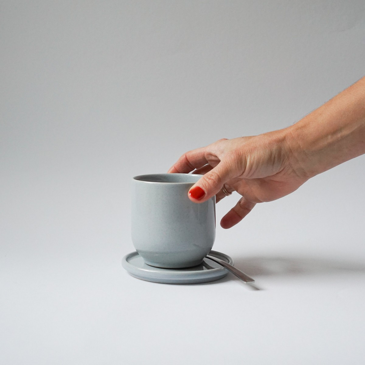 Becher Hollyhock mit Unterteller // 200ml // indre Ceramics