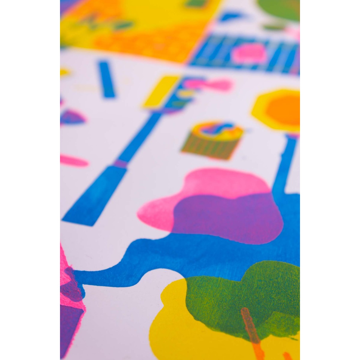 Martin Krusche - Stencildruck »Stadtleben« DINA3 (29,7x42cm)