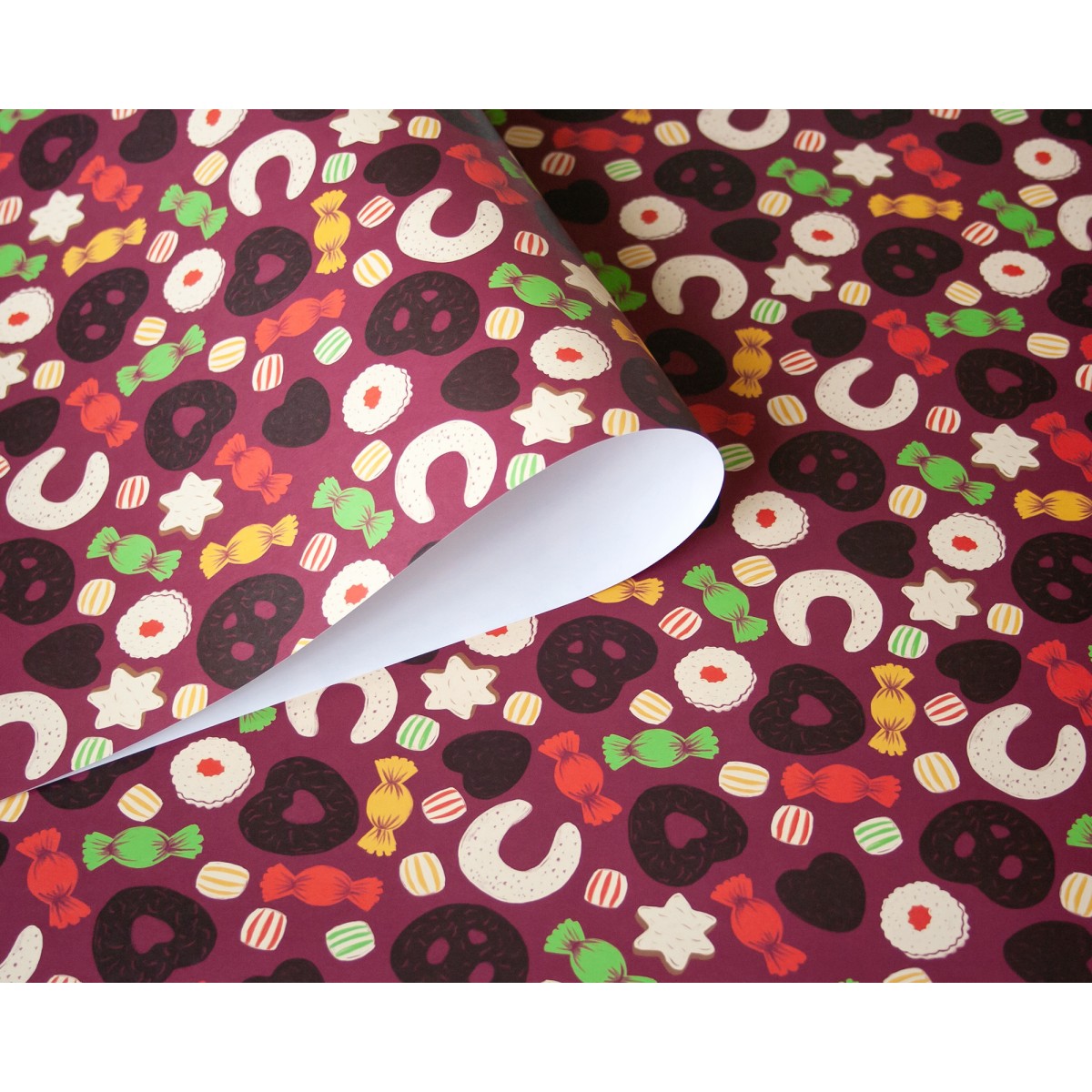 4er Set Geschenkpapier Nussmischung + Weihnachtsplätzchen // Papaya paper products