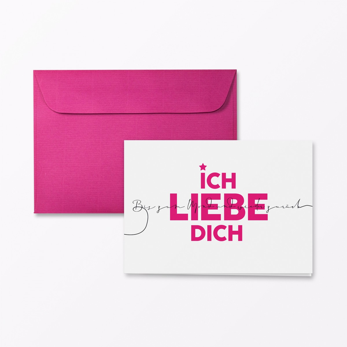TYPOP Klappkarte LineArt „Ich liebe Dich“ inkl. Umschlag