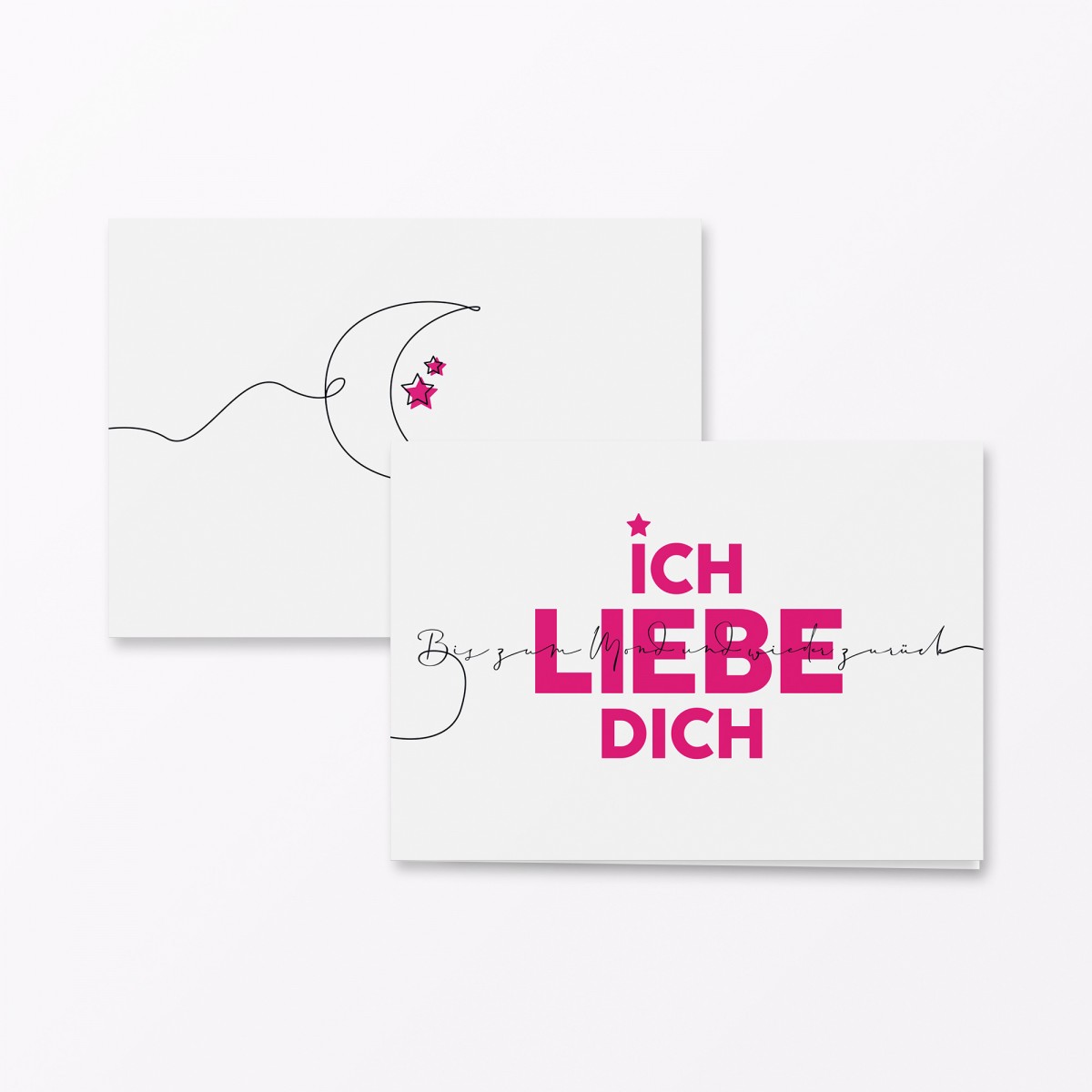 TYPOP Klappkarte LineArt „Ich liebe Dich“ inkl. Umschlag