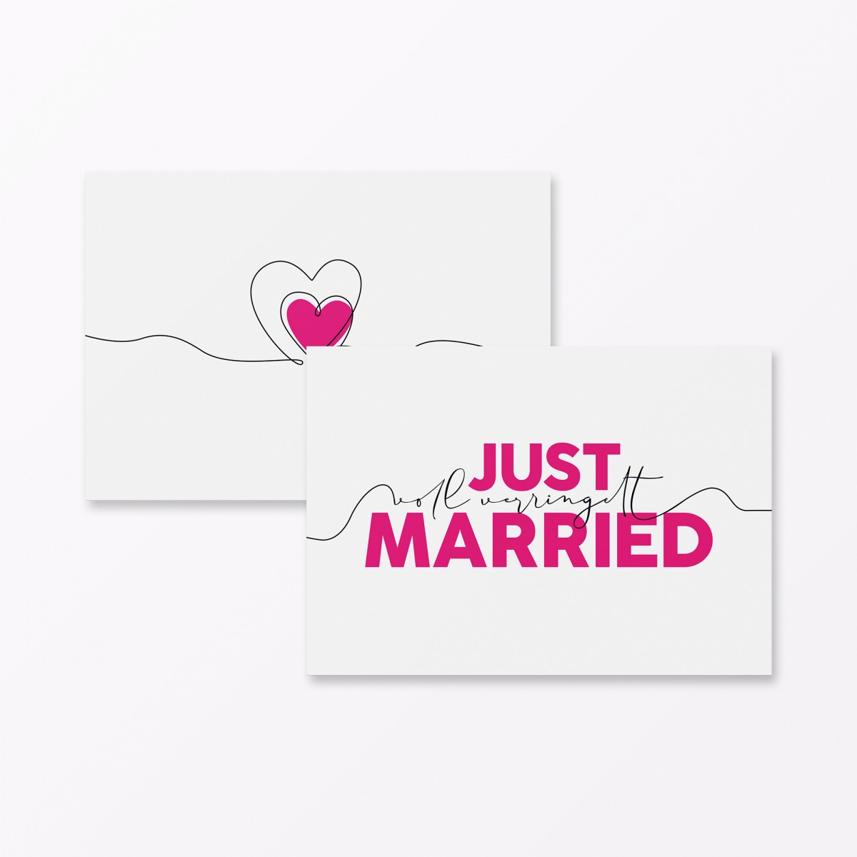 TYPOP Klappkarte LineArt „Just married“ inkl. Umschlag