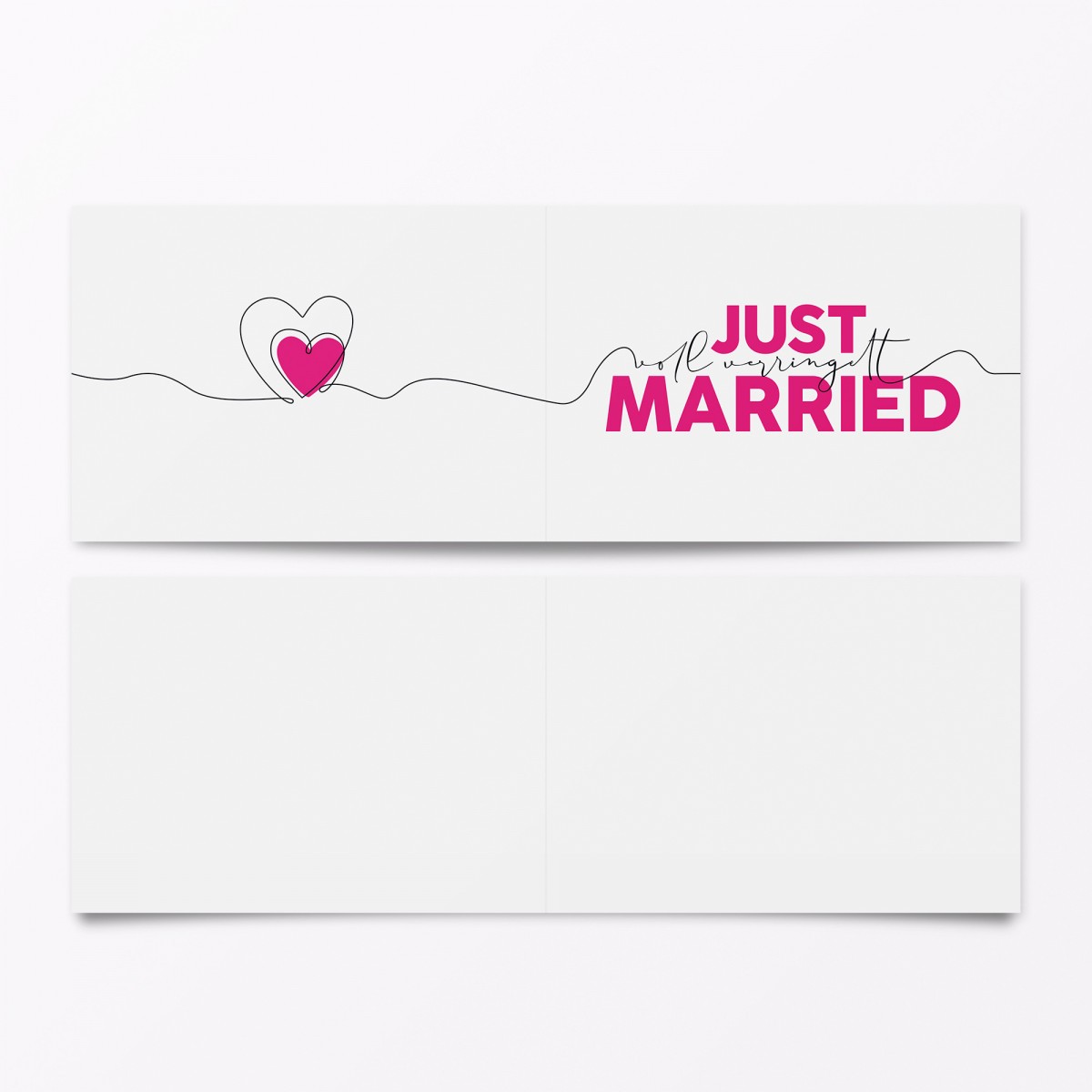 TYPOP Klappkarte LineArt „Just married“ inkl. Umschlag