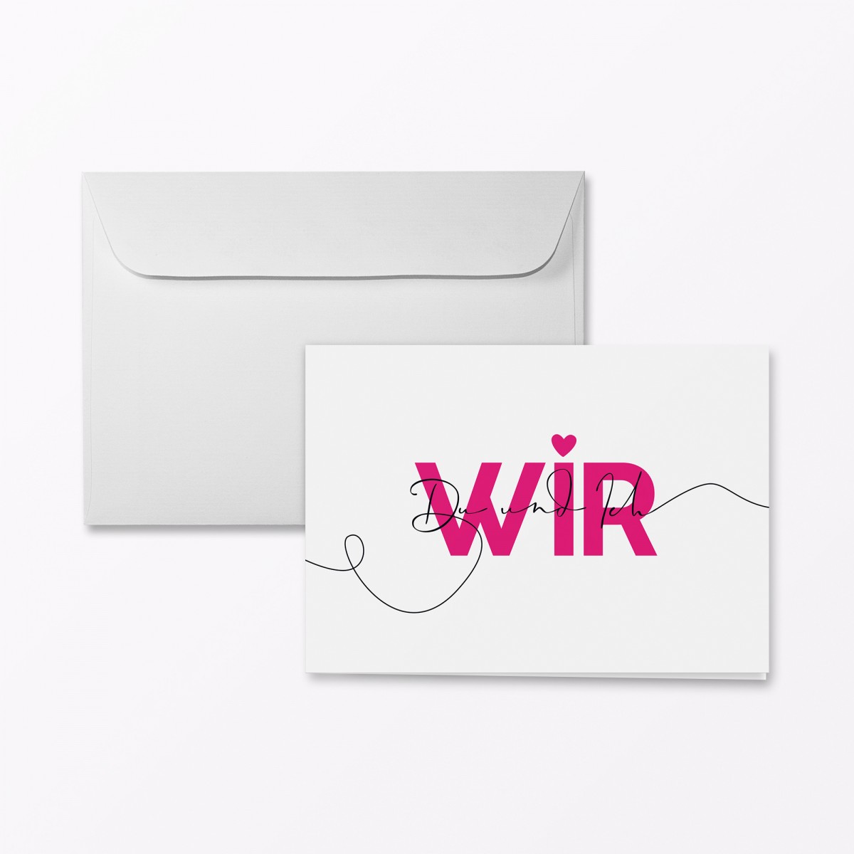 TYPOP Klappkarte LineArt „Wir“ inkl. Umschlag