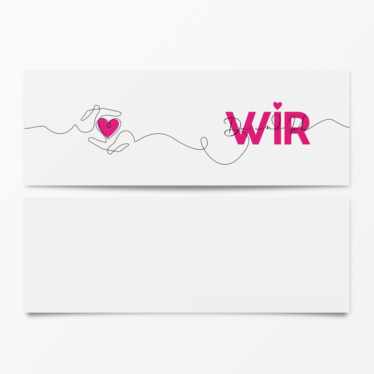 TYPOP Klappkarte LineArt „Wir“ inkl. Umschlag